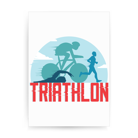 Triahtlon sports print poster wall art decor - Graphic Gear