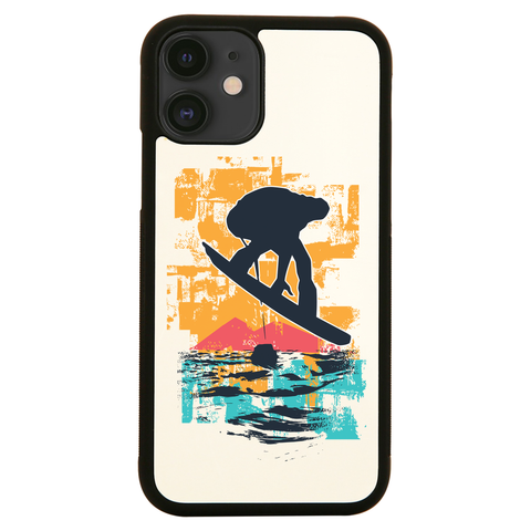 Sunset snowboarder iPhone case cover 11 11Pro Max XS XR X - Graphic Gear