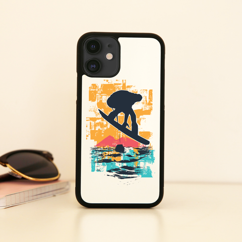 Sunset snowboarder iPhone case cover 11 11Pro Max XS XR X - Graphic Gear