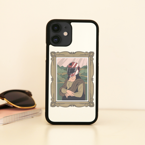 Mona lisa helmet iPhone case cover 11 11Pro Max XS XR X - Graphic Gear