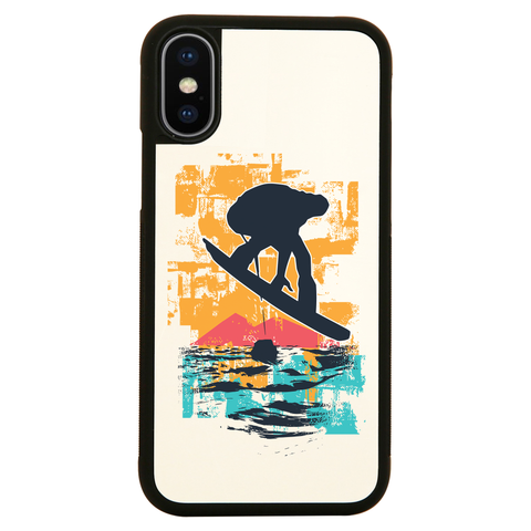 Sunset snowboarder iPhone case cover 11 11Pro Max XS XR X - Graphic Gear