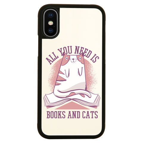 Book cat quote iPhone case cover 11 11Pro Max XS XR X - Graphic Gear