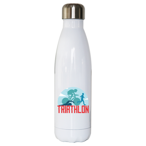 Triahtlon sports water bottle stainless steel reusable - Graphic Gear