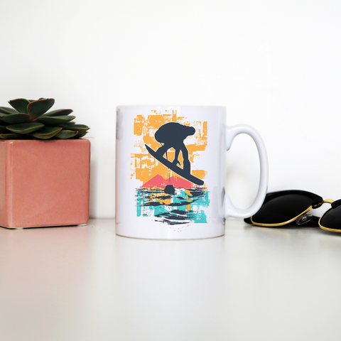 Sunset snowboarder mug coffee tea cup - Graphic Gear