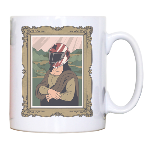 Mona lisa helmet mug coffee tea cup - Graphic Gear