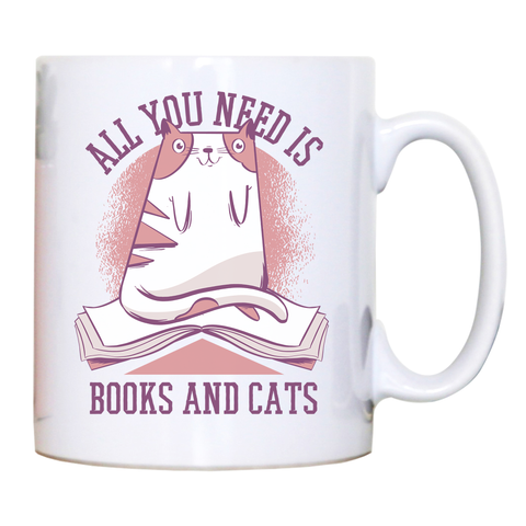 Book cat quote mug coffee tea cup - Graphic Gear