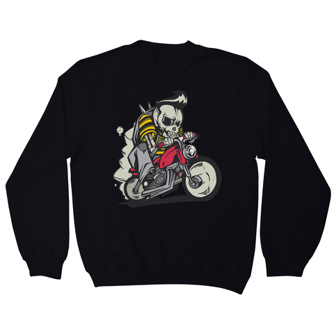 Outlaw skeleton bike rider sweatshirt - Graphic Gear