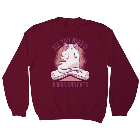 Book cat quote sweatshirt - Graphic Gear