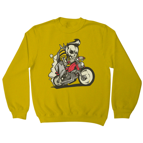 Outlaw skeleton bike rider sweatshirt - Graphic Gear