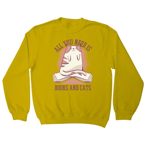 Book cat quote sweatshirt - Graphic Gear