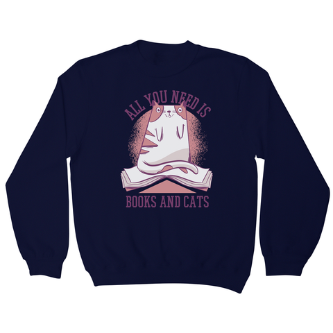 Book cat quote sweatshirt - Graphic Gear