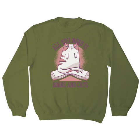 Book cat quote sweatshirt - Graphic Gear