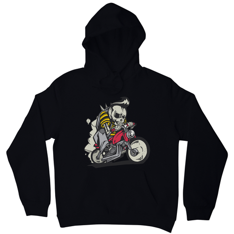 Outlaw skeleton bike rider hoodie - Graphic Gear