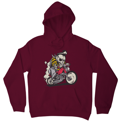 Outlaw skeleton bike rider hoodie - Graphic Gear