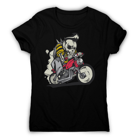 Outlaw skeleton bike rider women's t-shirt - Graphic Gear