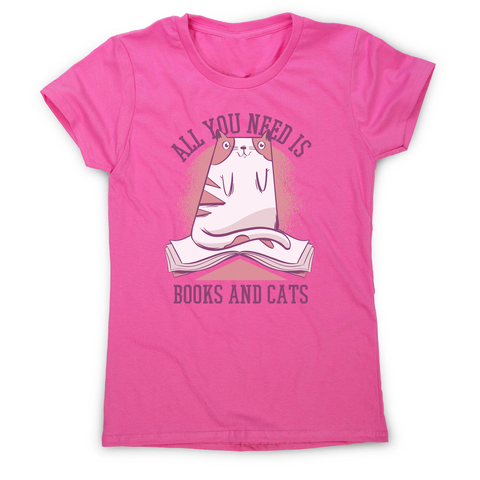 Book cat quote women's t-shirt - Graphic Gear