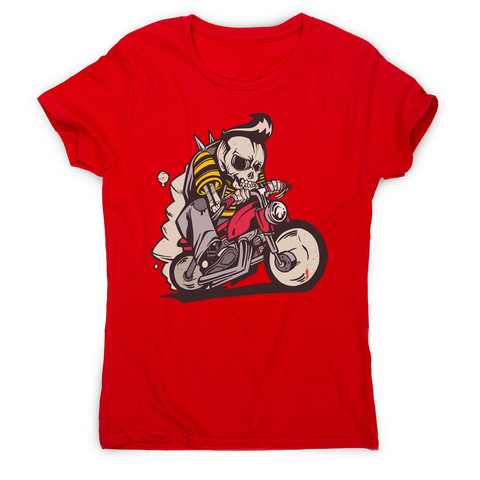 Outlaw skeleton bike rider women's t-shirt - Graphic Gear