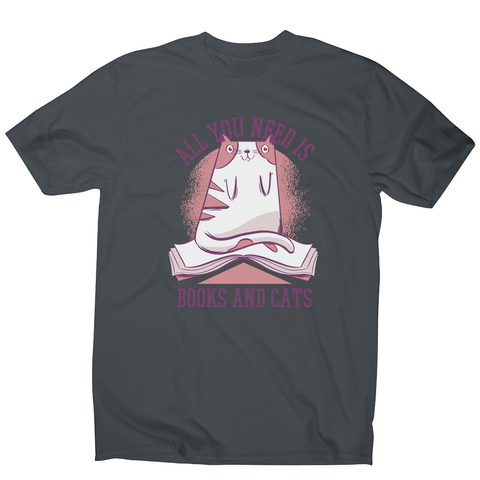 Book cat quote men's t-shirt - Graphic Gear