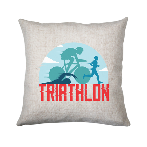 Triahtlon sports cushion cover pillowcase linen home decor - Graphic Gear