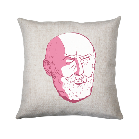 Epictetus head cushion cover pillowcase linen home decor - Graphic Gear