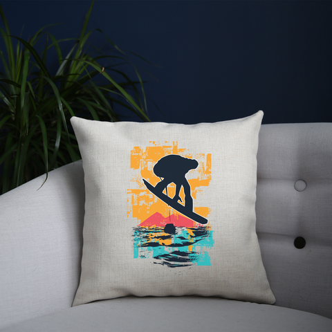 Sunset snowboarder cushion cover pillowcase linen home decor - Graphic Gear