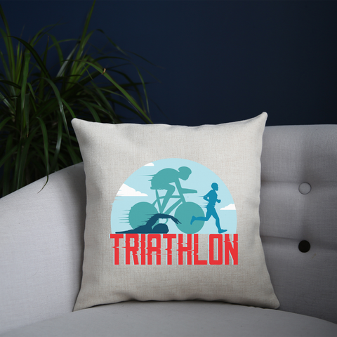 Triahtlon sports cushion cover pillowcase linen home decor - Graphic Gear