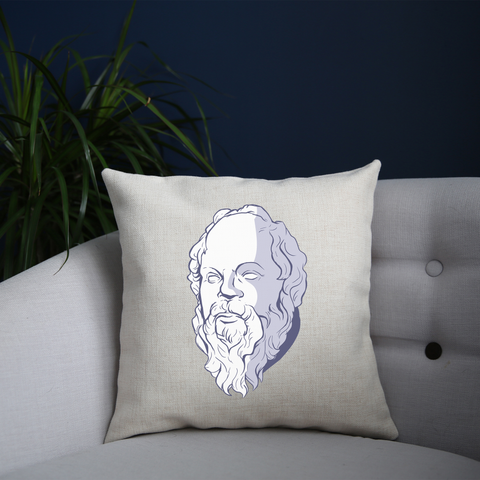 Socrates cushion cover pillowcase linen home decor - Graphic Gear
