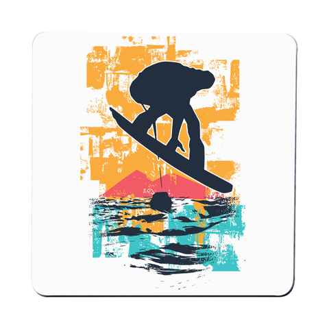 Sunset snowboarder coaster drink mat - Graphic Gear