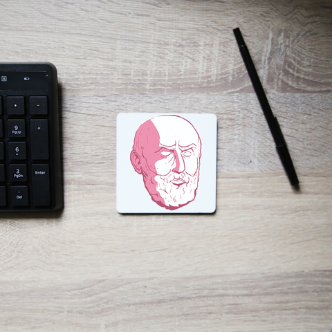 Epictetus head coaster drink mat - Graphic Gear