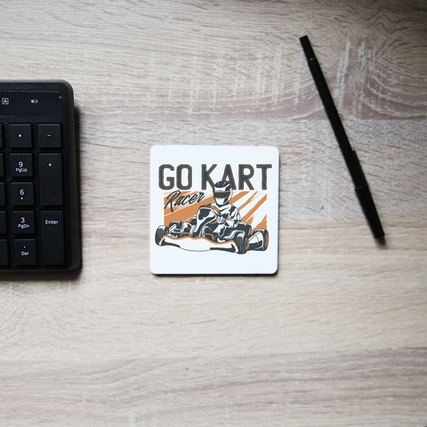 Go kart racer coaster drink mat - Graphic Gear