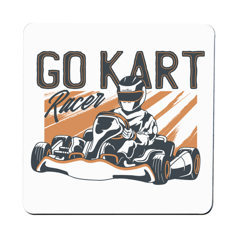 Go kart racer coaster drink mat - Graphic Gear