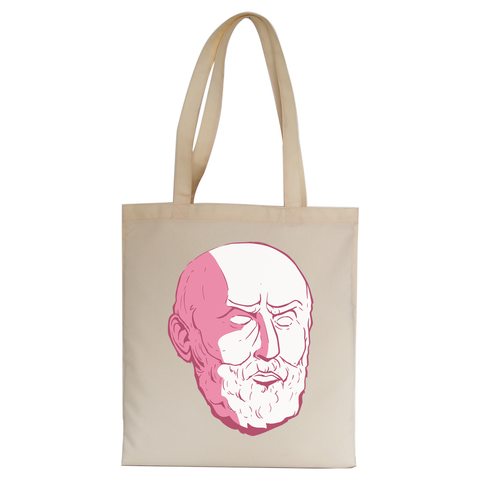 Epictetus head tote bag canvas shopping - Graphic Gear