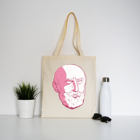 Epictetus head tote bag canvas shopping - Graphic Gear