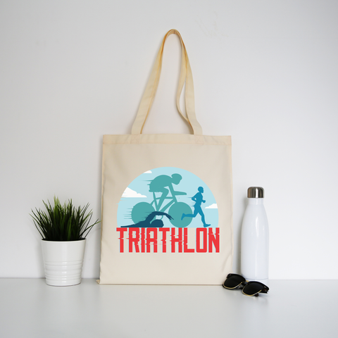 Triahtlon sports tote bag canvas shopping - Graphic Gear