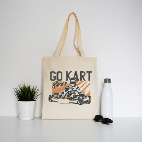 Go kart racer tote bag canvas shopping - Graphic Gear