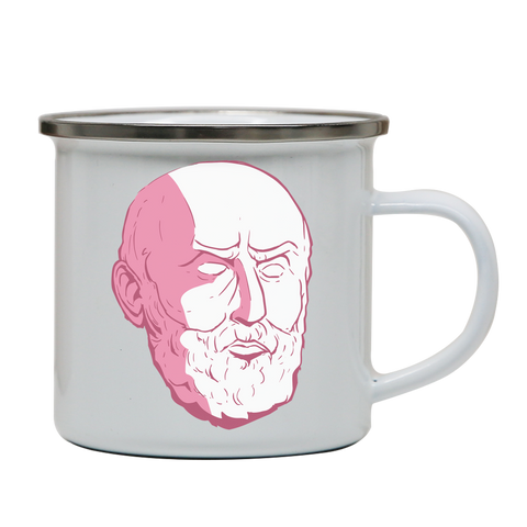Epictetus head enamel camping mug outdoor cup colors - Graphic Gear