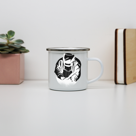 Welder design enamel camping mug outdoor cup colors - Graphic Gear
