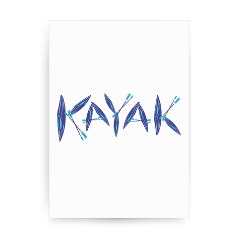 Kayak sport print poster wall art decor - Graphic Gear