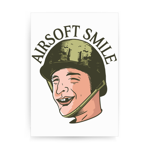 Funny toothless man airsoft print poster wall art decor - Graphic Gear