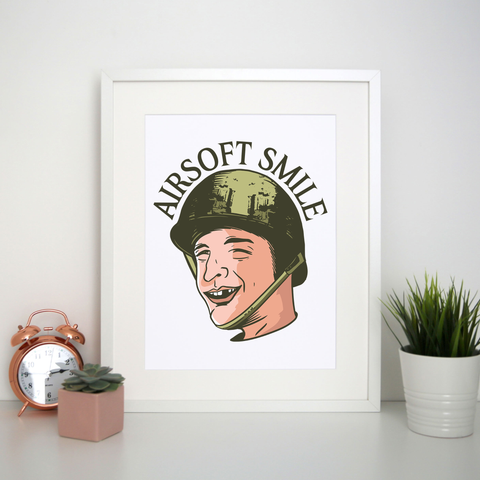Funny toothless man airsoft print poster wall art decor - Graphic Gear