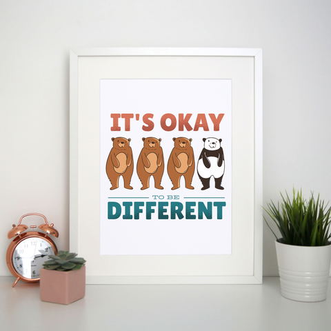 Different bears quote print poster wall art decor - Graphic Gear