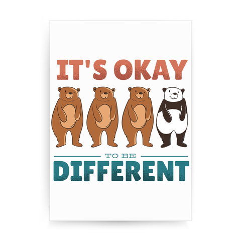 Different bears quote print poster wall art decor - Graphic Gear