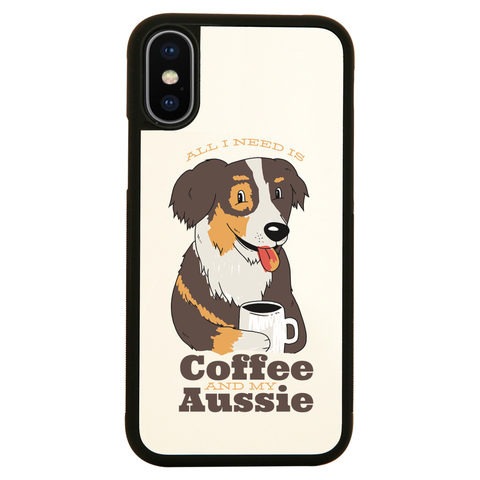 Aussie dog coffee quote iPhone case cover 11 11Pro Max XS XR X - Graphic Gear