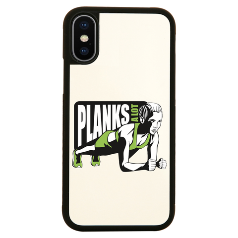 Plank girl quote iPhone case cover 11 11Pro Max XS XR X - Graphic Gear