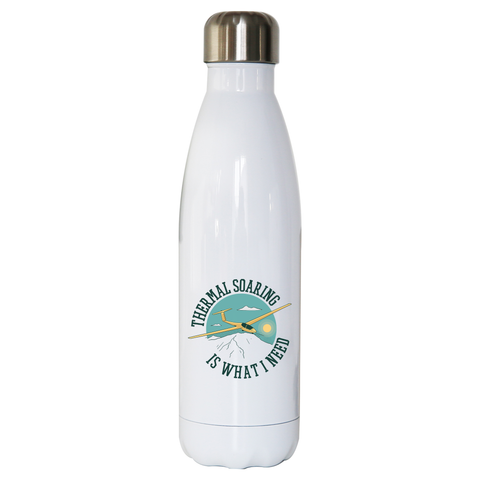 Sailplane quote water bottle stainless steel reusable - Graphic Gear