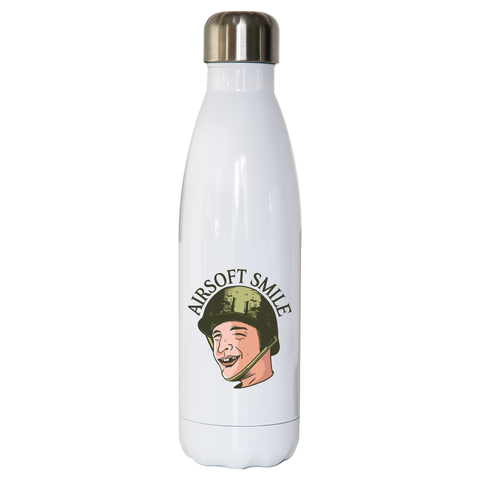 Funny toothless man airsoft water bottle stainless steel reusable - Graphic Gear