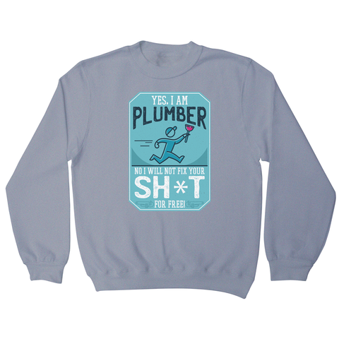 Funny plumber quote sweatshirt - Graphic Gear