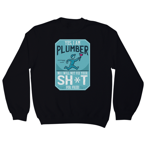 Funny plumber quote sweatshirt - Graphic Gear