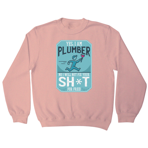 Funny plumber quote sweatshirt - Graphic Gear