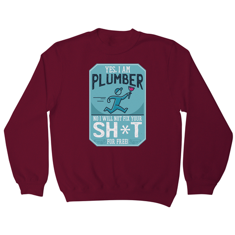 Funny plumber quote sweatshirt - Graphic Gear